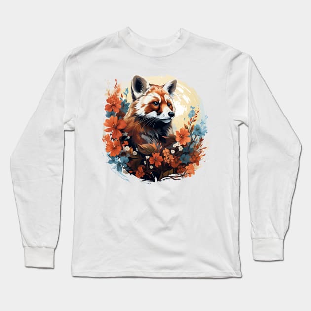 red panda Long Sleeve T-Shirt by lets find pirate